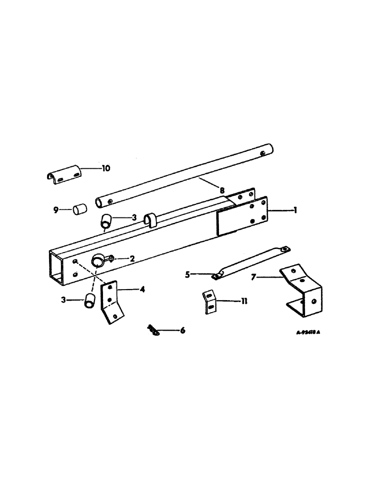 Схема запчастей Case IH 30 - (C-08) - RAKING WHEEL EXTENSION FRONT ATTACHMENT, SIXTH WHEEL, FOR FIVE WHEEL RAKES ONLY 