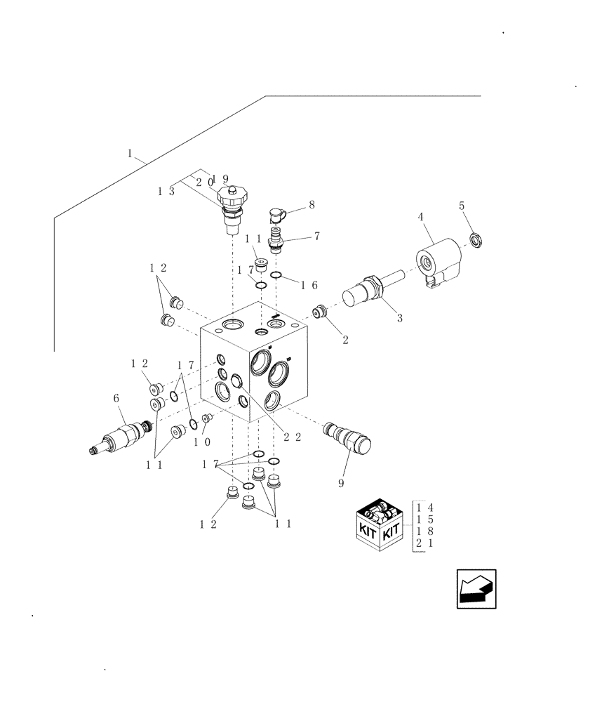 Схема запчастей Case IH 9010 - (35.910.12[02]) - SPREADER CONTROL VALVE, COMPONENTS - 9010 (35) - HYDRAULIC SYSTEMS
