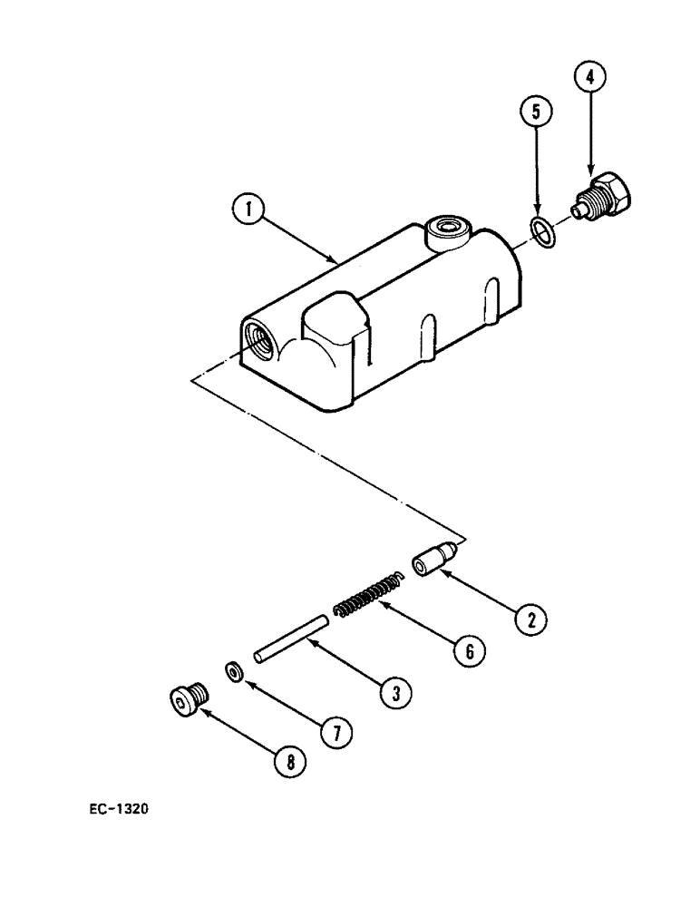 Схема запчастей Case IH 248 - (8-722) - REGULATOR VALVE - FORWARD AND REVERSE, 248, 258: 18001- (08) - HYDRAULICS
