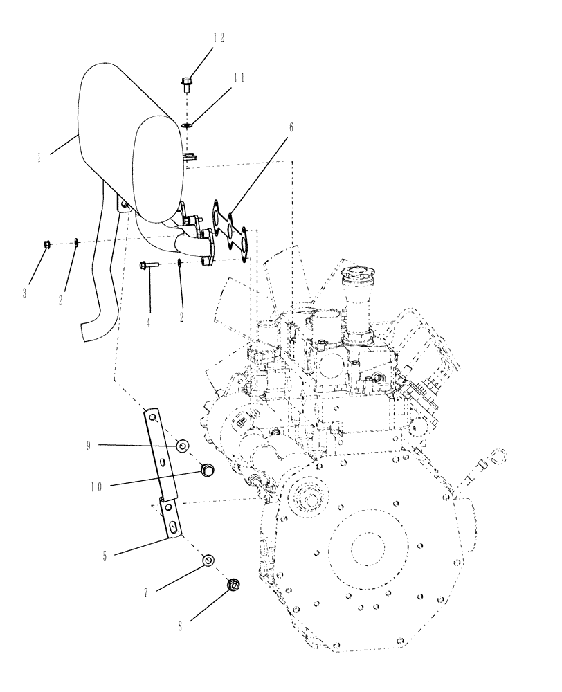 Схема запчастей Case IH FARMALL 35 - (02.07) - MUFFLER (02) - ENGINE EQUIPMENT