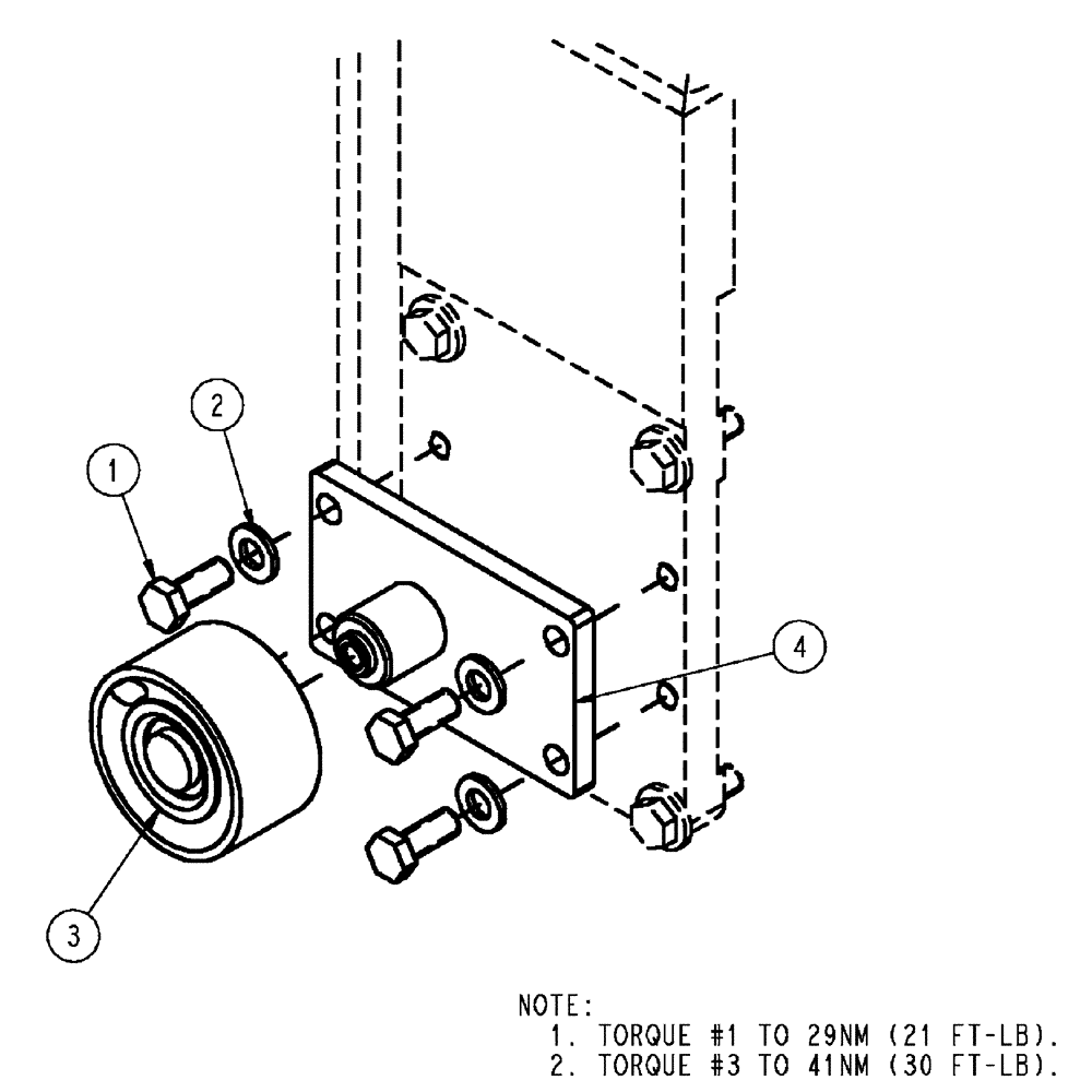 Схема запчастей Case IH FLX3510 - (02-031) - IDLER PULLEY GROUP (01) - ENGINE