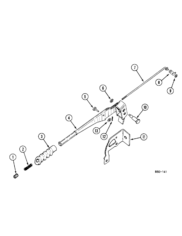 Схема запчастей Case IH 685 - (7-534) - PARK BRAKE HAND LEVER, 685 : -13595, 885 : -3401 (07) - BRAKES