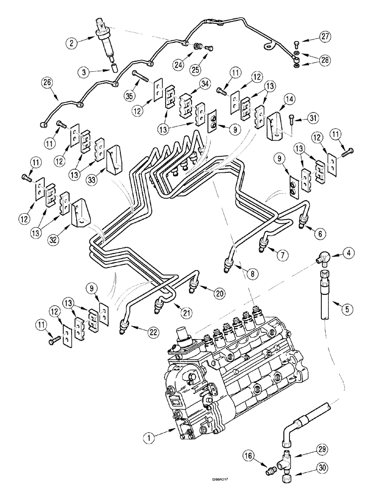 Схема запчастей Case IH SPX3150 - (076) - ENGINE, FUEL INJECTION SYSTEM, SPX3185 (10) - ENGINE