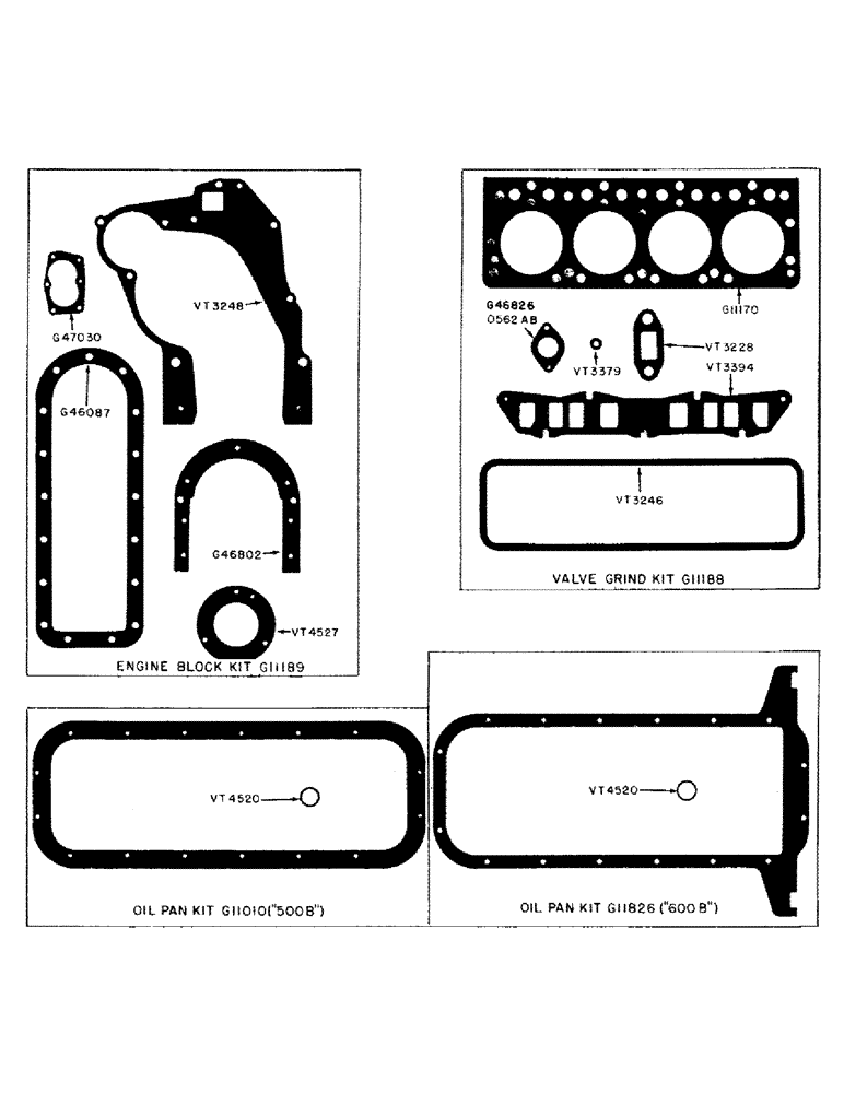 Схема запчастей Case IH 500B-SERIES - (008) - GASKET KITS (02) - ENGINE