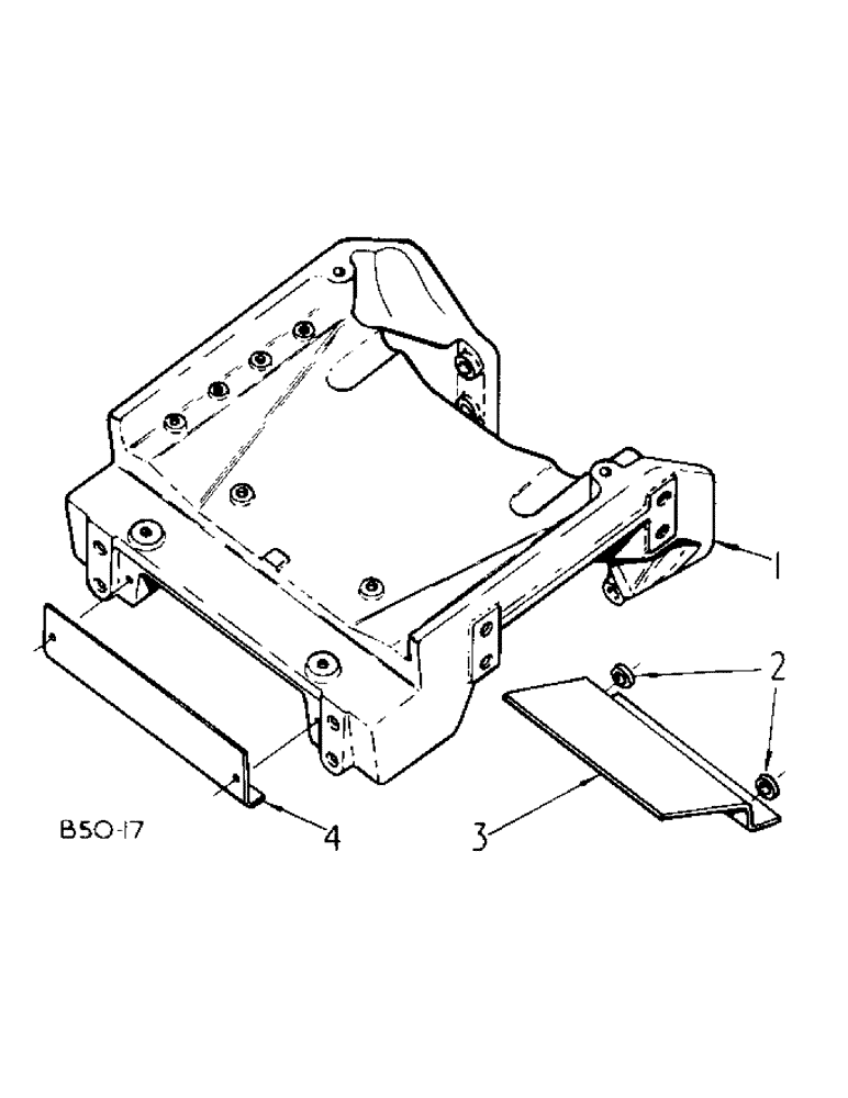 Схема запчастей Case IH 484 - (14-07) - SUSPENSION, FRONT BOLSTER, CAST Suspension