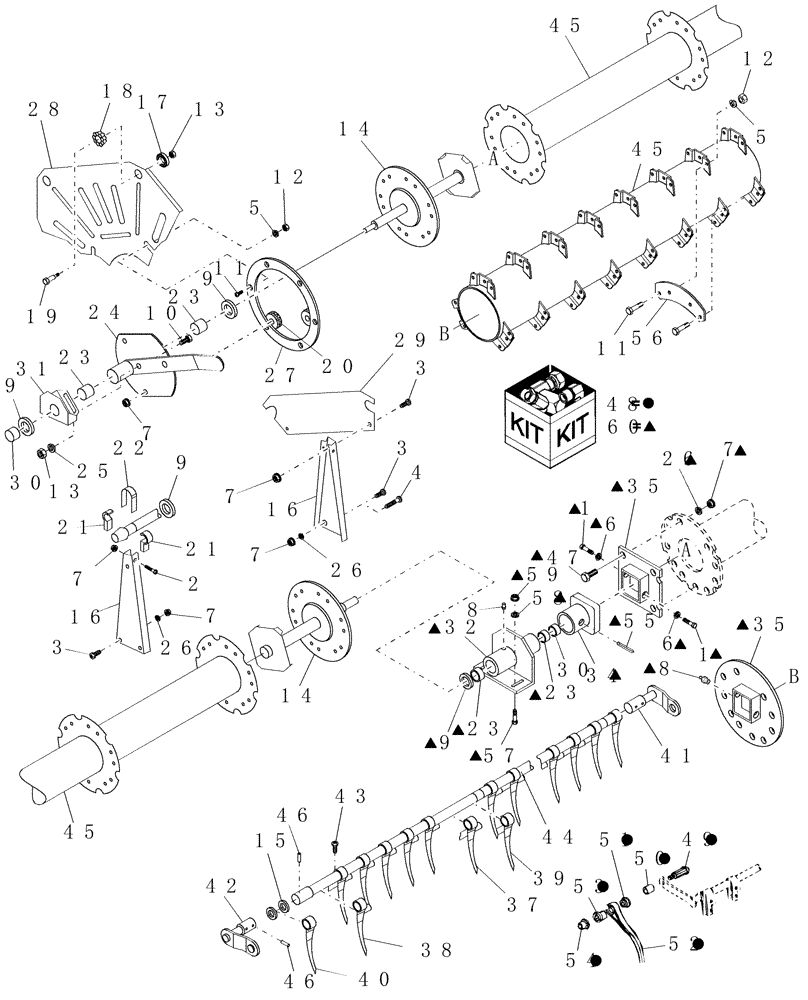 Схема запчастей Case IH DHX181 - (5.42) - HCC REEL 18, 21, 25, 30, & 36FT (13) - REEL