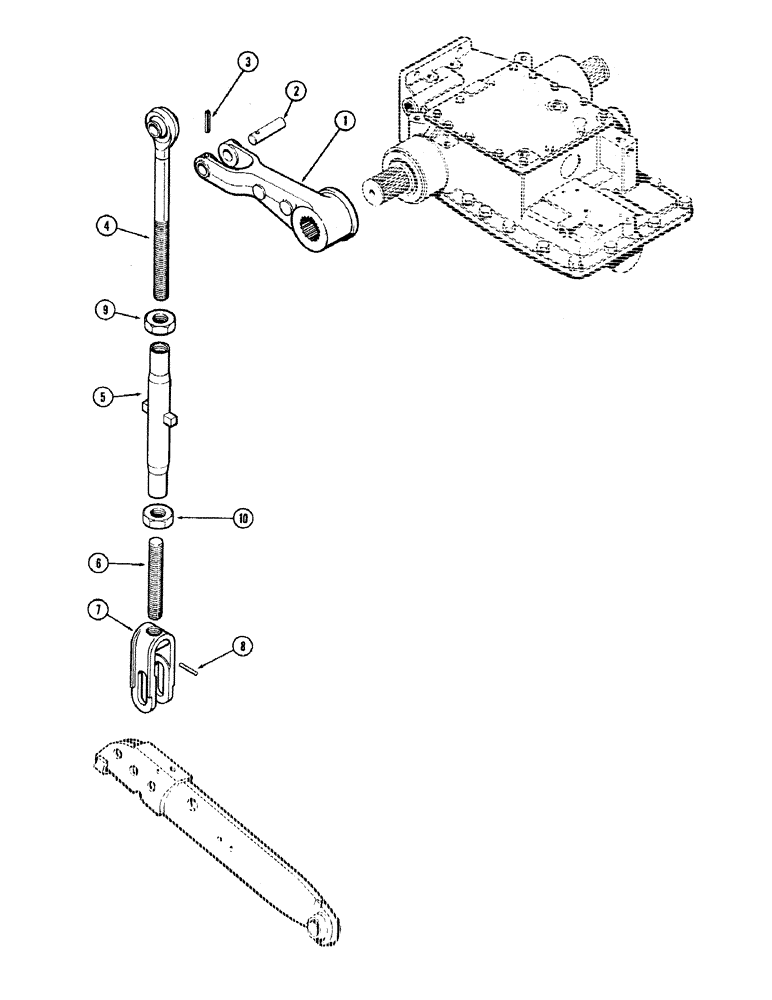 Схема запчастей Case IH 870 - (254) - THREE POINT HITCH, LIFT LINKS (09) - CHASSIS/ATTACHMENTS