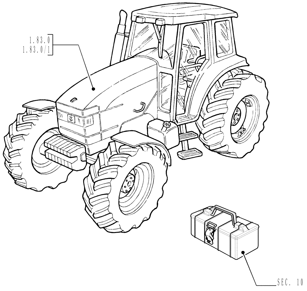 Схема запчастей Case IH MXM155 - (1.82.9) - SEC. 08 - SHEET METAL (08) - SHEET METAL