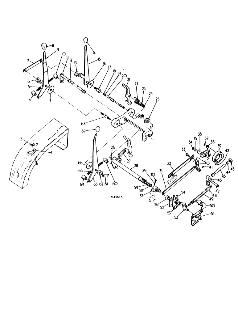 Схема запчастей Case IH 784 - (10-14) - HYDRAULICS, DRAFT CONTROL LINKAGE (07) - HYDRAULICS