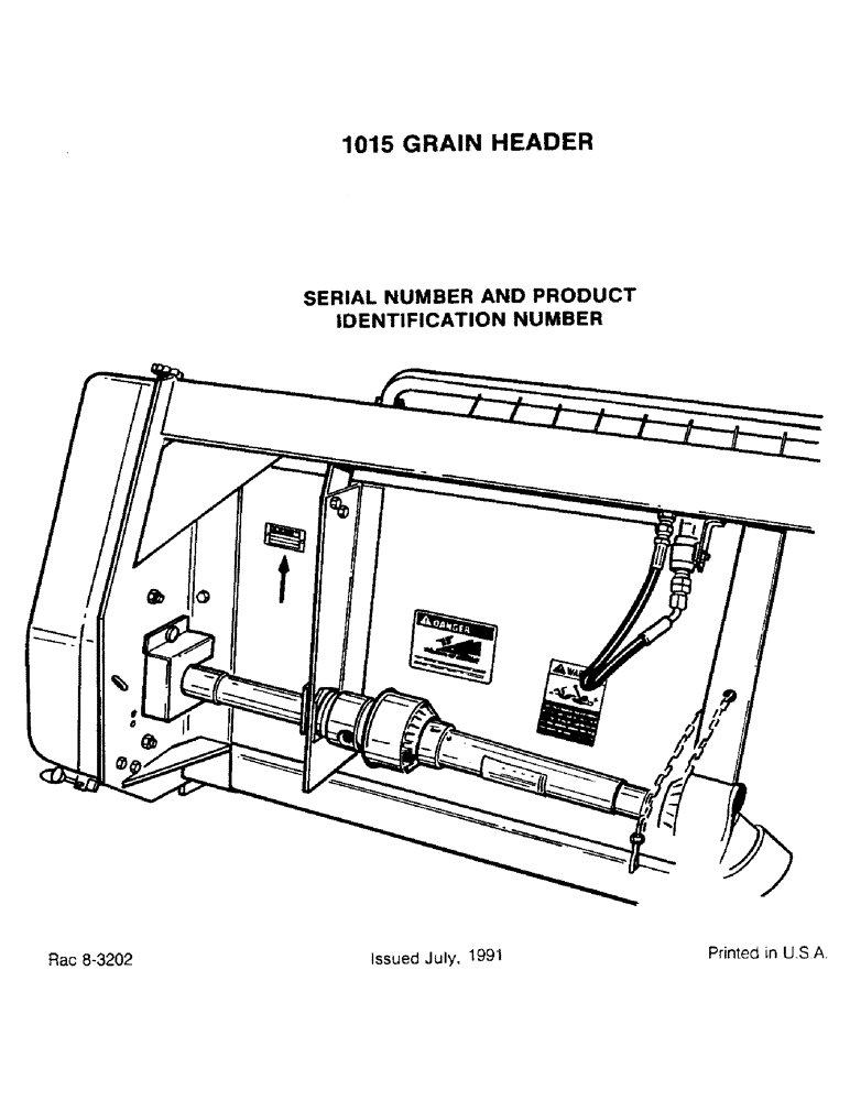 Схема запчастей Case IH 1015 - (1-002) - SERIAL NUMBER AND PRODUCT IDENTIFICATION NUMBER (00) - GENERAL & PICTORIAL INDEX