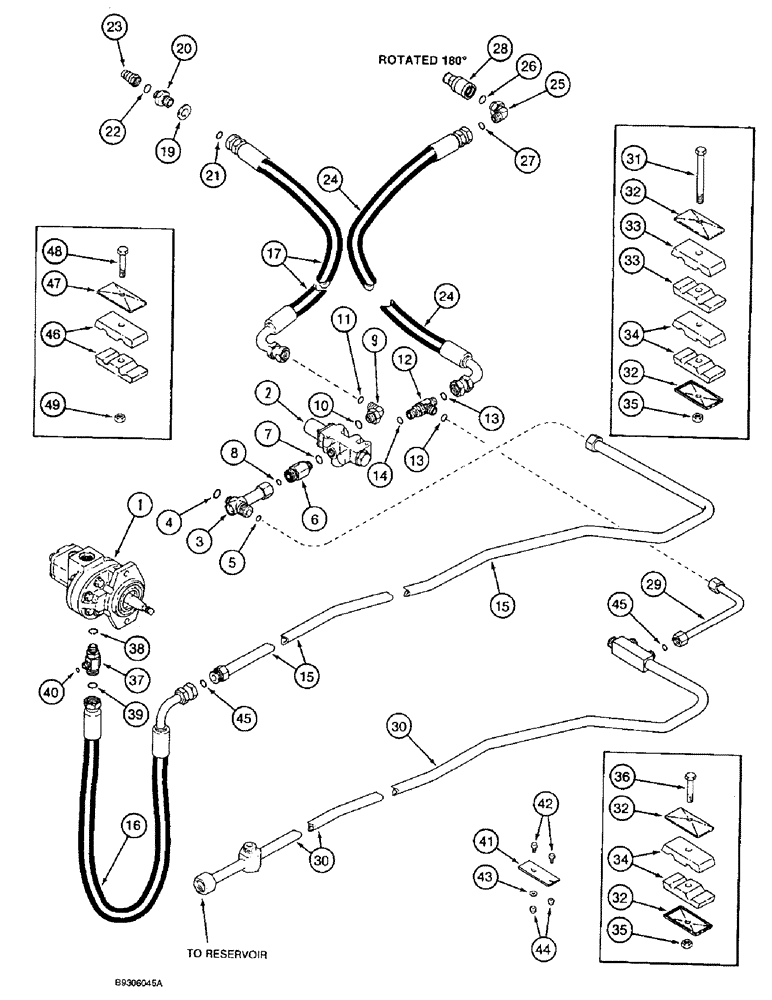 Схема запчастей Case IH 1666 - (8-52) - REEL DRIVE SYSTEM (07) - HYDRAULICS