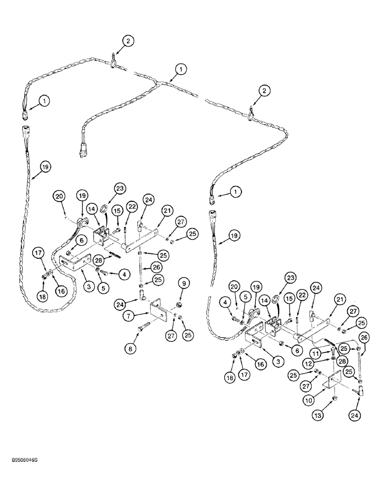 Схема запчастей Case IH 1680 - (04-06) - 1020 HEADER HARNESS, PRIOR TO JJC0215000 (04) - ELECTRICAL SYSTEMS