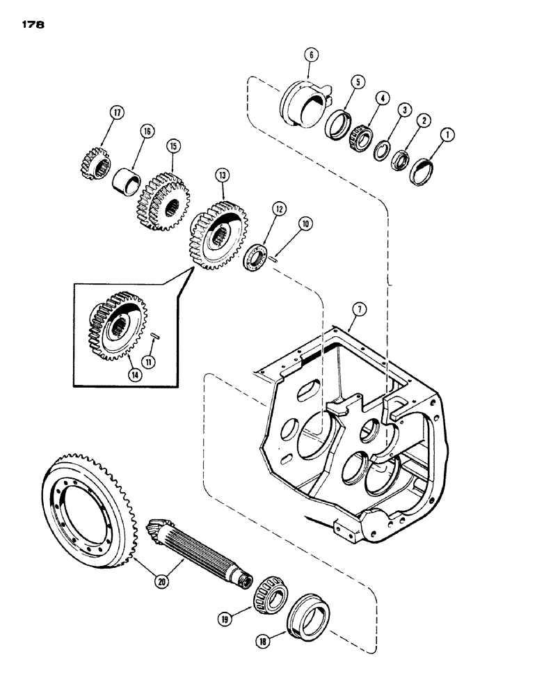 Схема запчастей Case IH 970 - (178) - COUNTERSHAFT (06) - POWER TRAIN