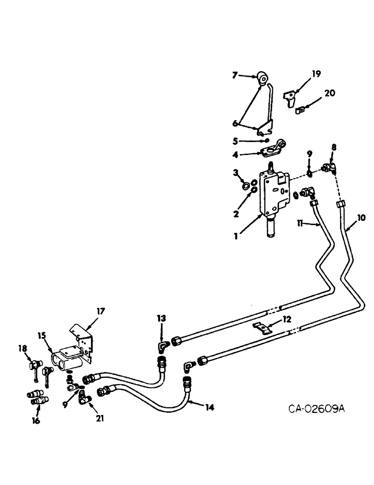 Схема запчастей Case IH 4186 - (10-18) - HYDRAULICS, HYDRAULIC AUXILIARY VALVE, CONNECTIONS AND HANDLE (07) - HYDRAULICS