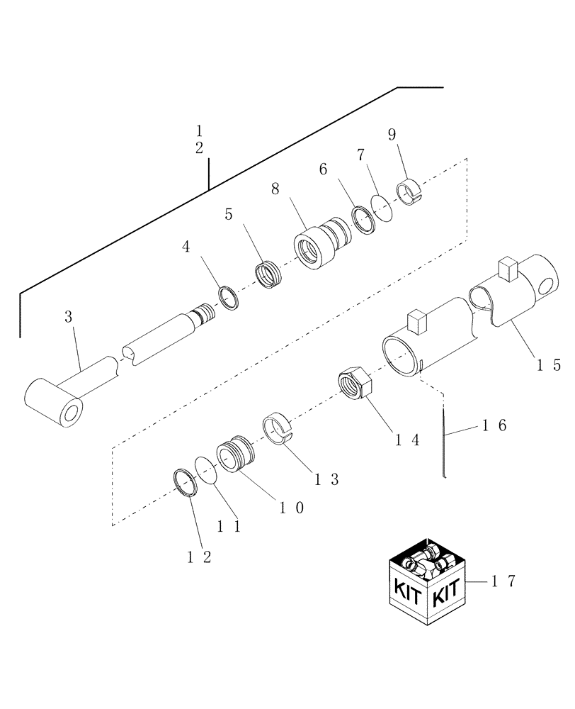 Схема запчастей Case IH 757C - (20) - STABILIZER & BUCKET CYLINDER, 2-1/4 - 757C 