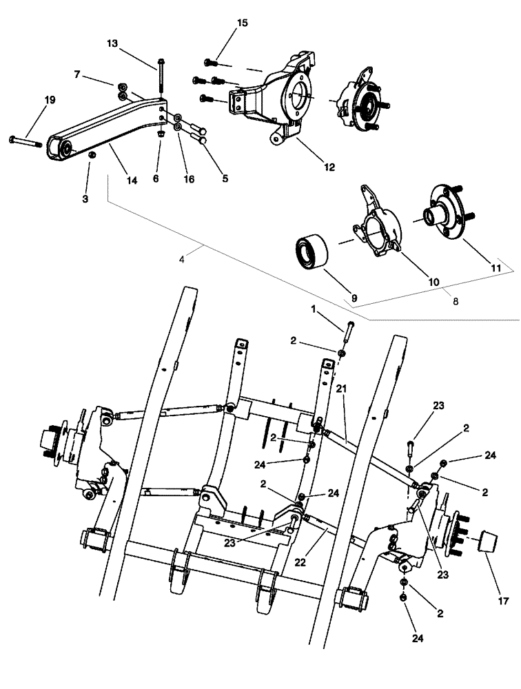 Схема запчастей Case IH SCOUT - (48.114.01) - REAR SUSPENSION (48) - TRACKS & TRACK SUSPENSION