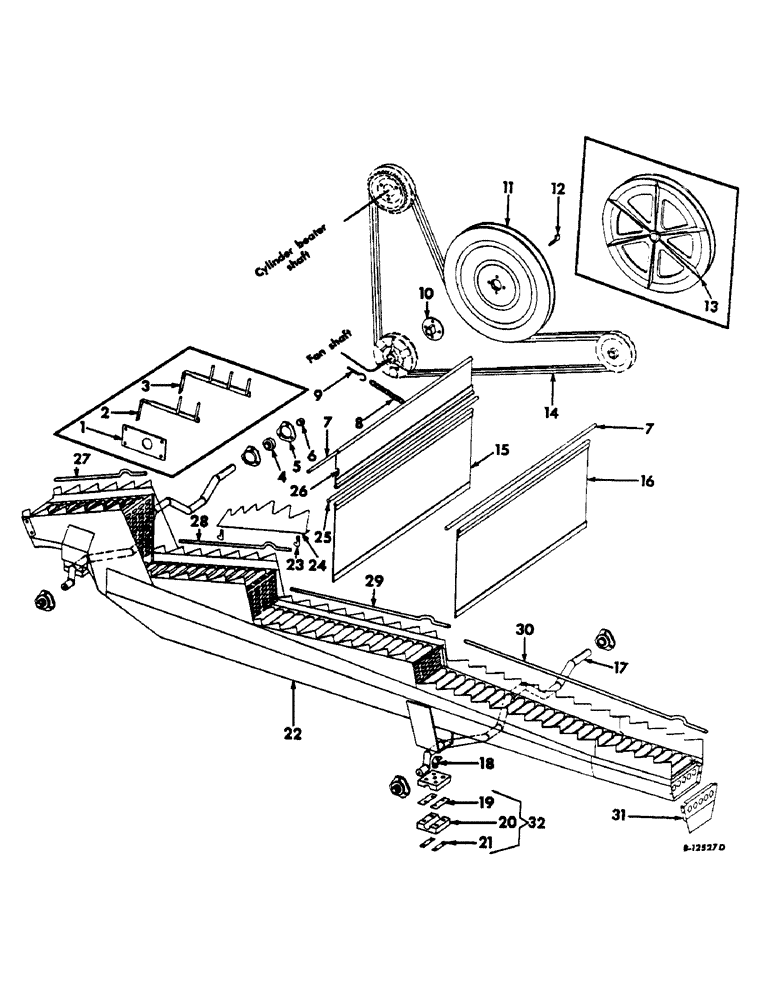 Схема запчастей Case IH 303 - (075) - STRAW RACK AND DRIVE (72) - SEPARATION