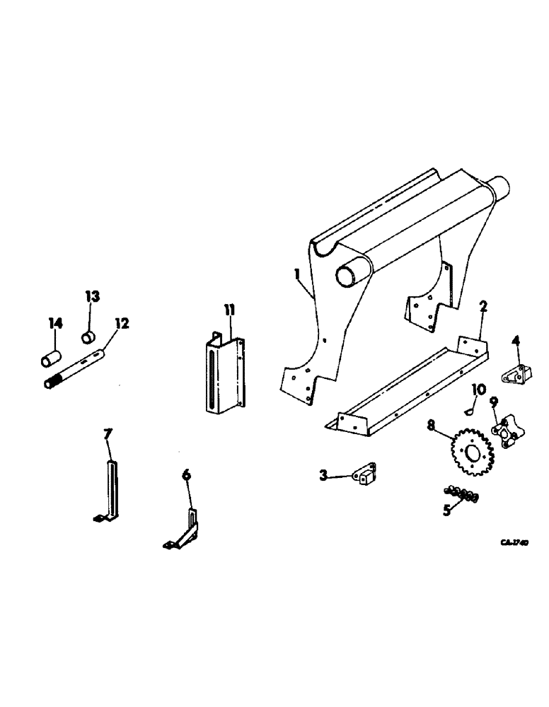 Схема запчастей Case IH 733 - (L-41) - FEEDER ADAPTER AND DRIVE PARTS, FOR 815 COMBINE (58) - ATTACHMENTS/HEADERS