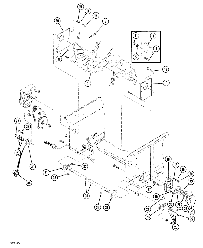 Схема запчастей Case IH 1500-SERIES - (09-20) - LOWER BEATER 