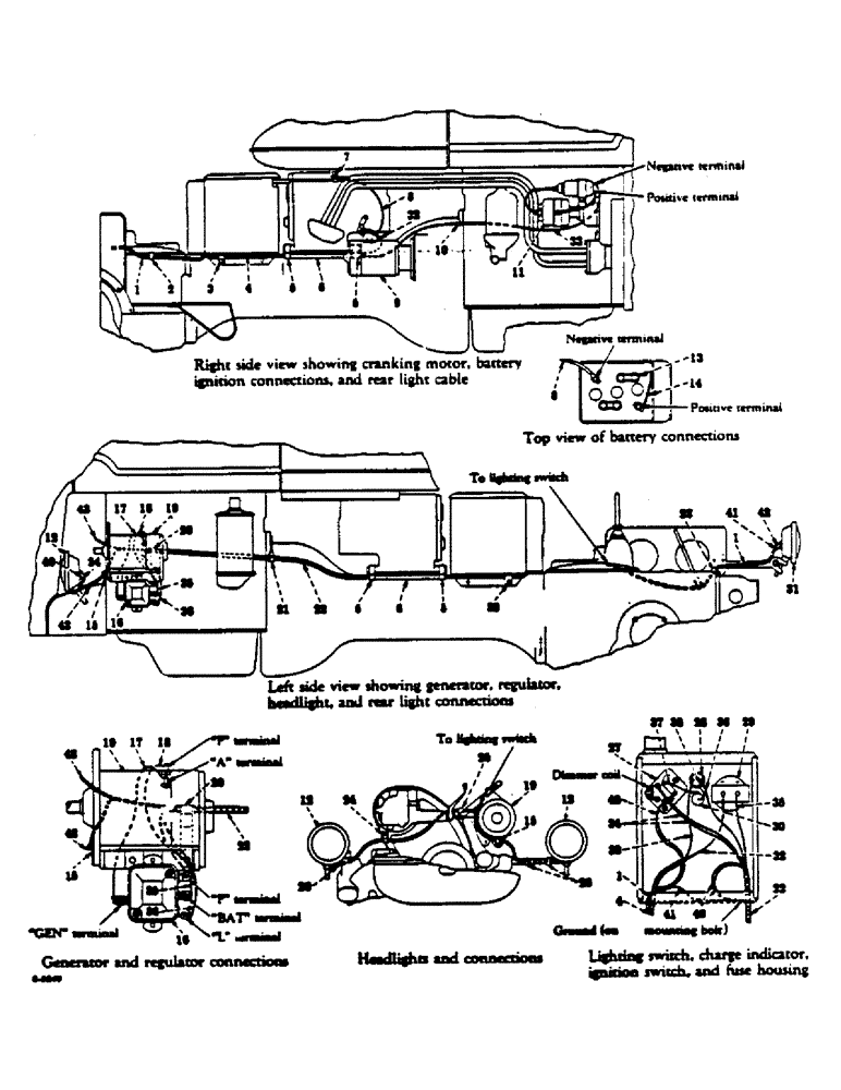 Схема запчастей Case IH 100 - (08-22) - ELECTRICAL, STARTING AND LIGHTING, BATTERY IGNITION, 6 VOLT, FOR 100 AND 130 SERIES TRACTORS (06) - ELECTRICAL