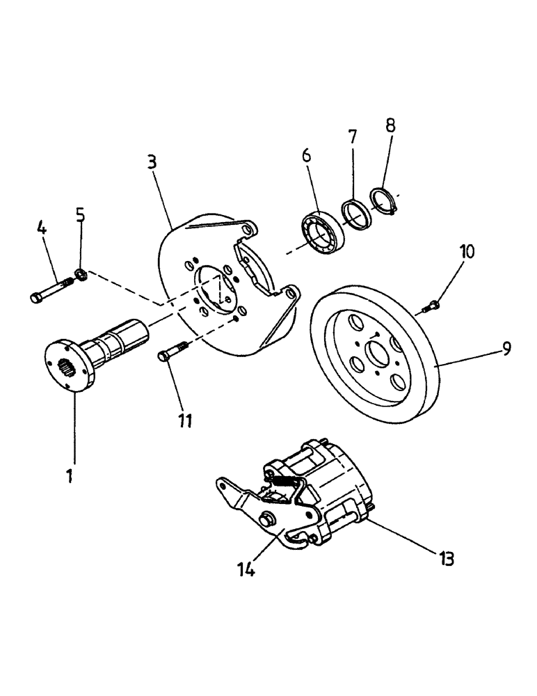 Схема запчастей Case IH 7000 - (A09-05) - BRAKES, LEFT HAND, 7000 Mainframe & Functioning Components