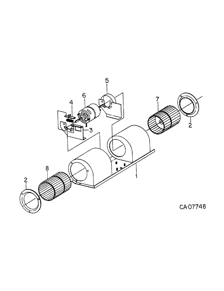 Схема запчастей Case IH 786 - (13-40) - SUPERSTRUCTURE, BLOWER ASSEMBLY, CAB WITH SERIAL NO. 107807 AND ABOVE (05) - SUPERSTRUCTURE