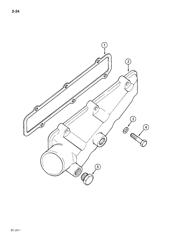 Схема запчастей Case IH 385 - (2-024) - INTAKE MANIFOLD (02) - ENGINE