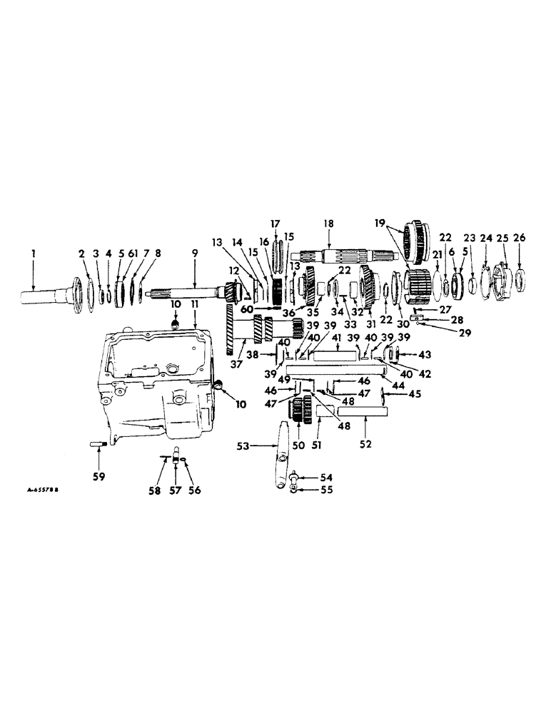 Схема запчастей Case IH 420 - (038) - TRANSMISSION (21) - TRANSMISSION