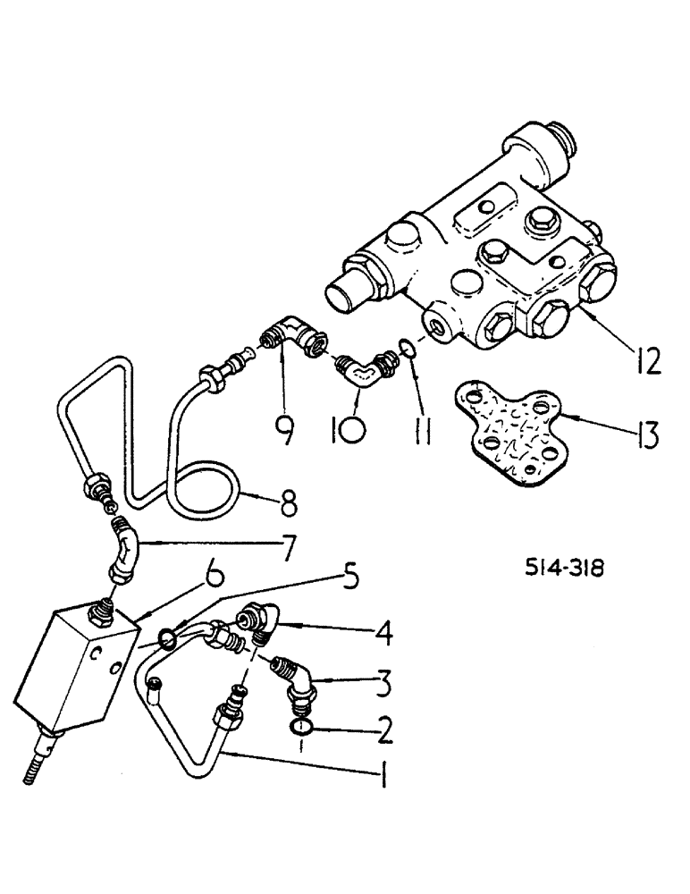 Схема запчастей Case IH 685 - (07-119) - DRIVE CONTROL AND FOOT-N-INCH VALVE TUBING, TRACTORS FITTED WITH HAND SPEED CONTROLS (04) - Drive Train