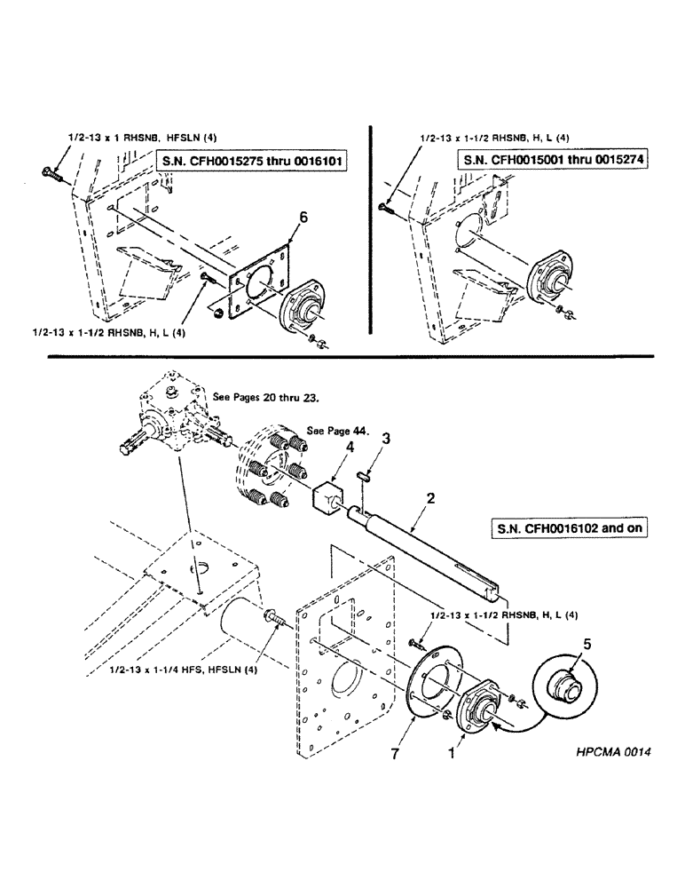 Схема запчастей Case IH 8450 - (045) - DRIVE SHAFT, CLUTCH, ASSEMBLY Driveline