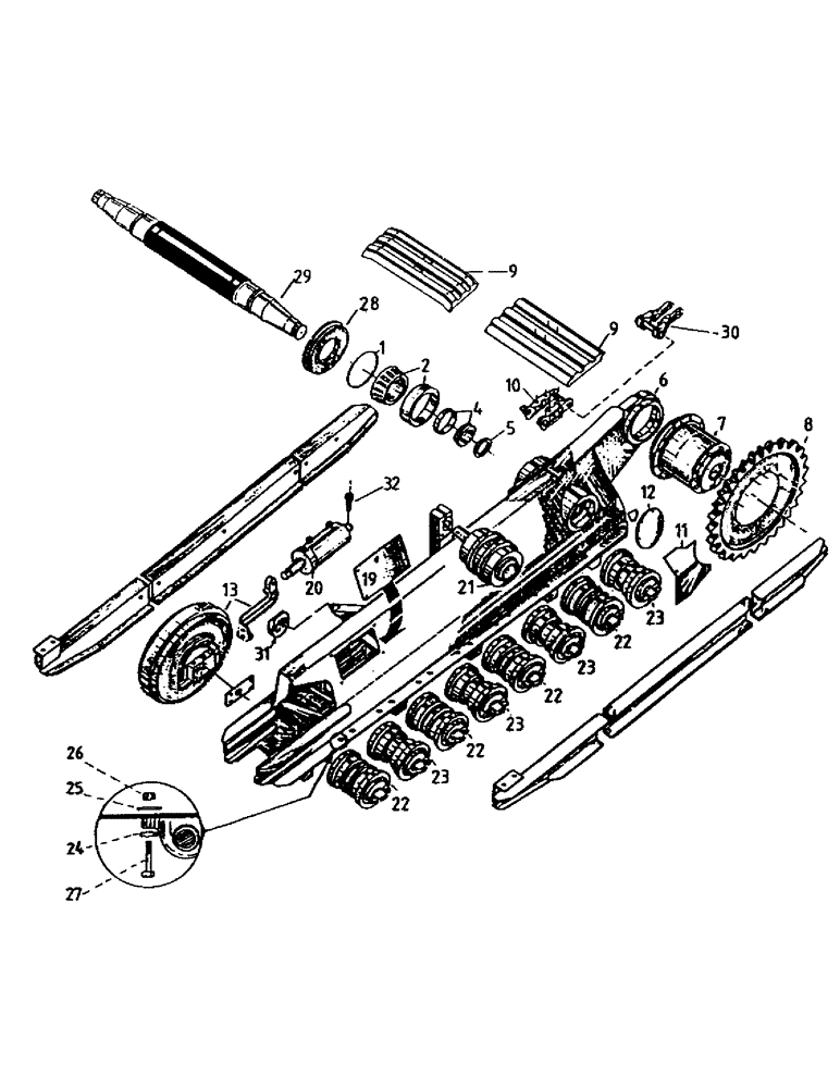 Схема запчастей Case IH 7700 - (A03-10) - MAINFRAME, TRACK ASSEMBLY, 7700 Mainframe & Functioning Components