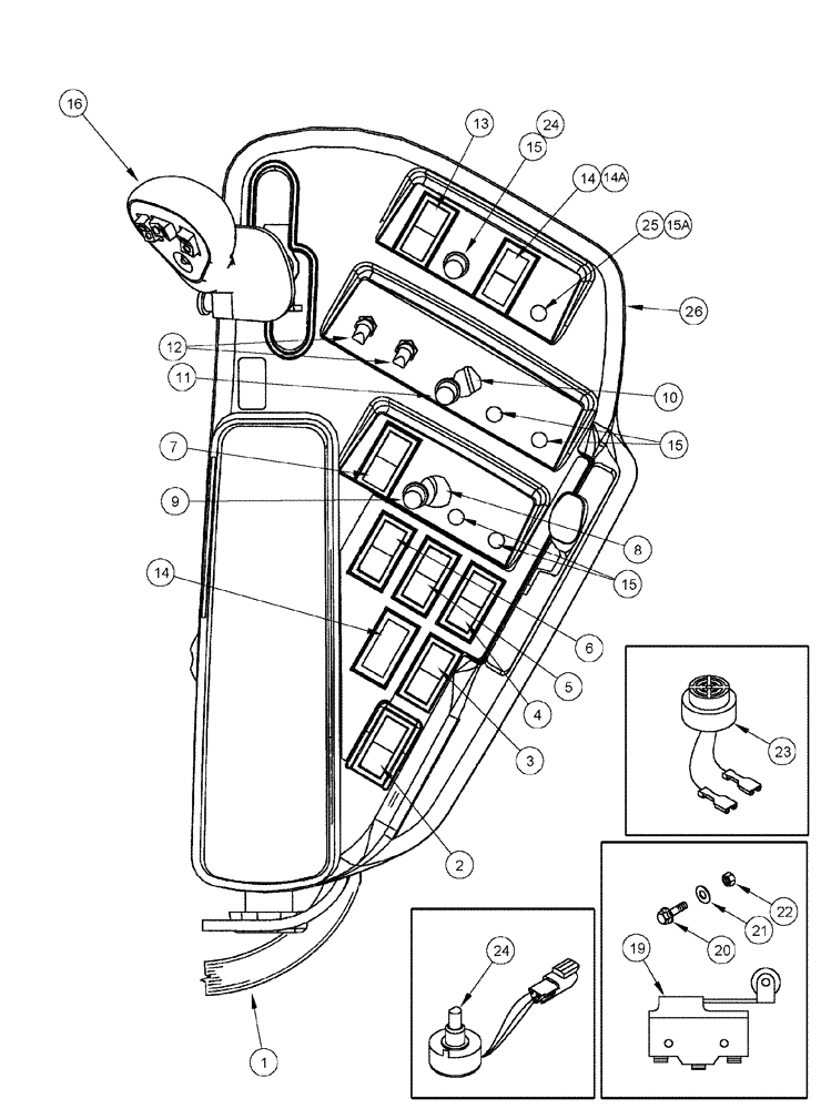 Схема запчастей Case IH 620 - (04-08) - HARNESS CONSOLE (06) - ELECTRICAL SYSTEMS