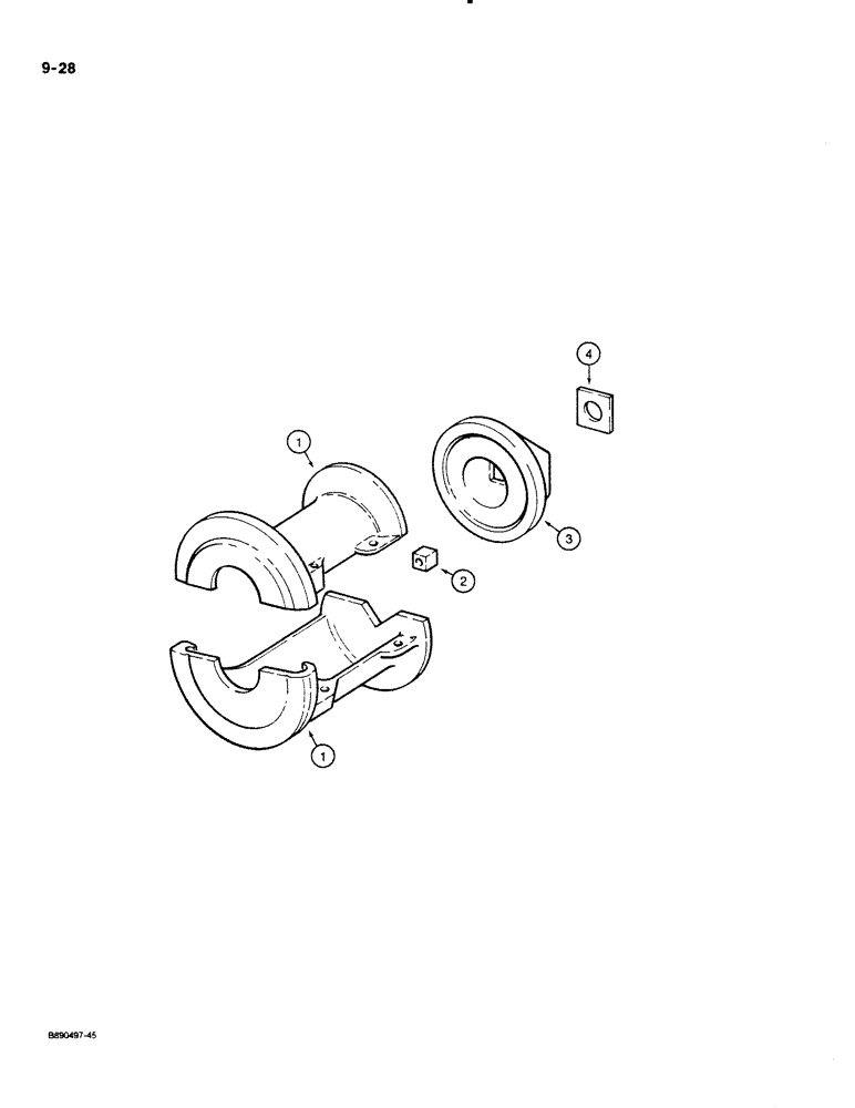 Схема запчастей Case IH 122 - (9-28) - FURROW FILLER SPOOL WITH ROUND CENTER HOLE DISK HARROWS CODED E THROUGH M (09) - CHASSIS/ATTACHMENTS