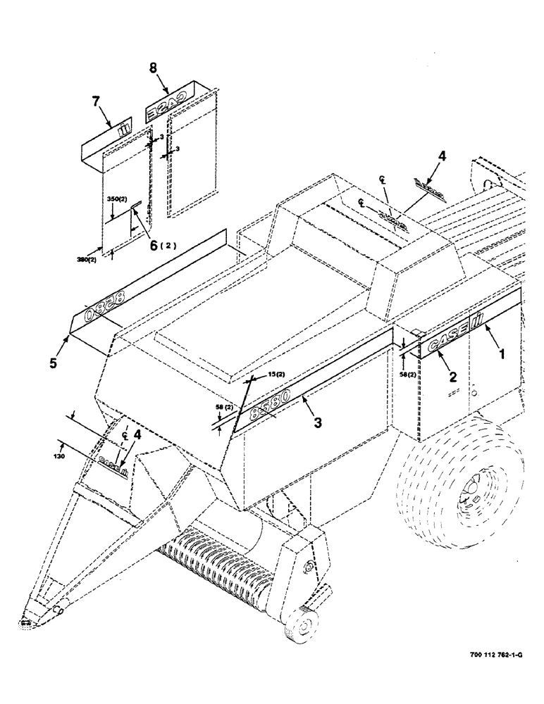 Схема запчастей Case IH 8580 - (09-04) - DECALS AND LOCATION DIAGRAM, S.N. CFH0026963 AND LATER Decals & Attachments
