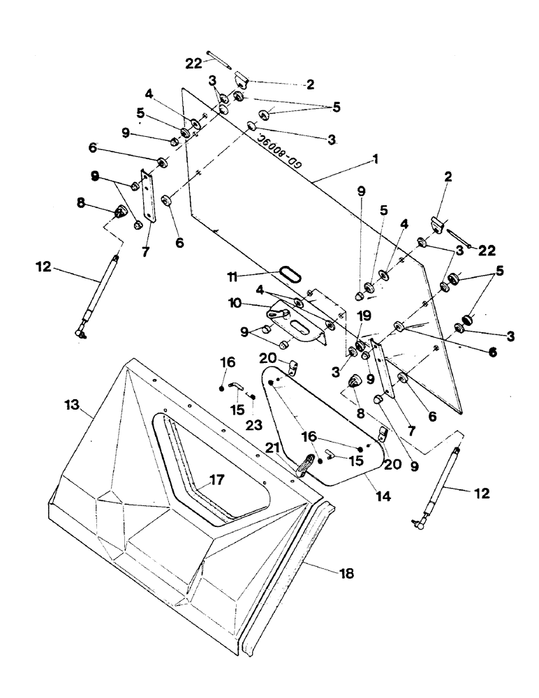 Схема запчастей Case IH 844S - (13-52) - CAB, REAR WINDOW (05) - SUPERSTRUCTURE
