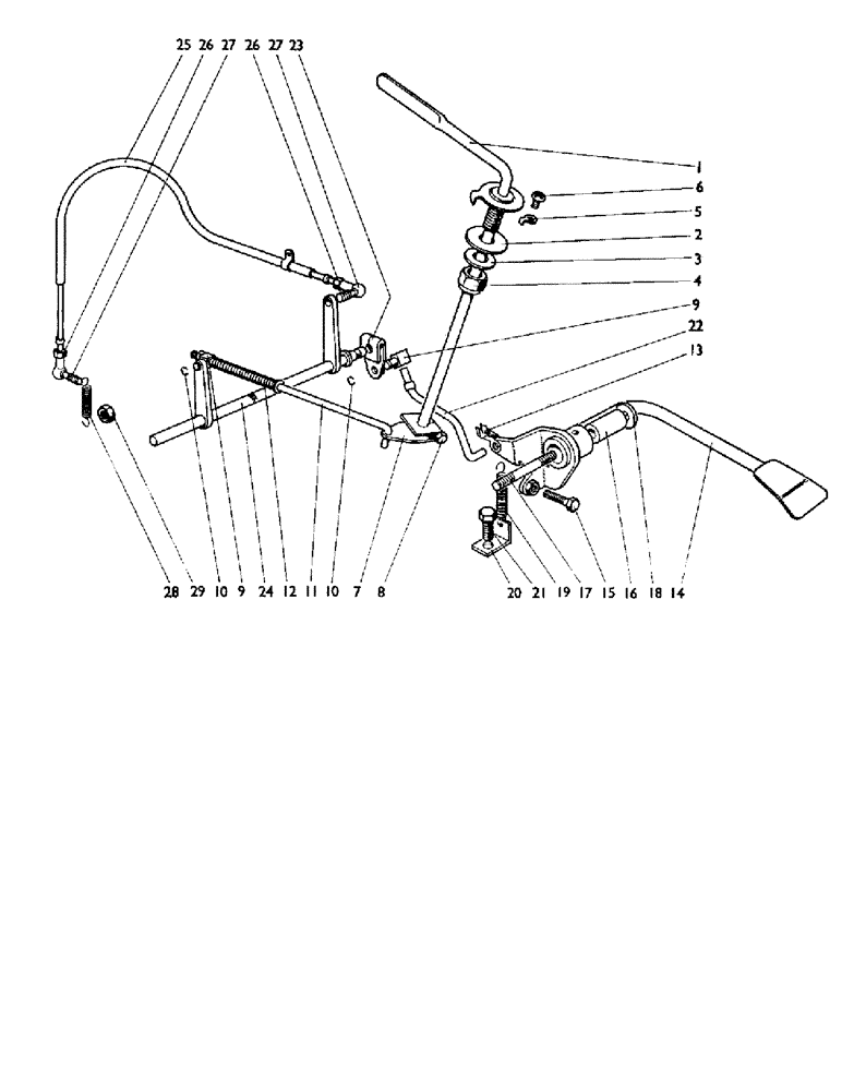 Схема запчастей Case IH 880A - (070) - FOOT THROTTLE CONTROL, U584, OPTIONAL EQUIPMENT Engine Controls & Instruments