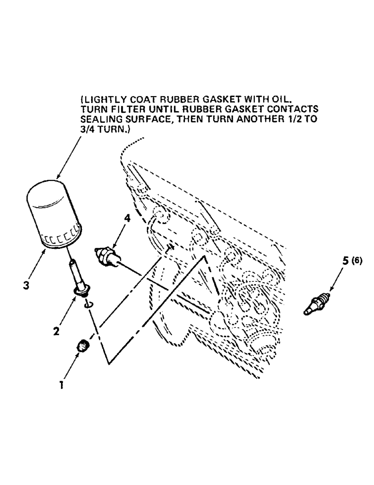 Схема запчастей Case IH 8830 - (2-04) - OIL FILTER ASSEMBLY, GAS ENGINE (02) - ENGINE