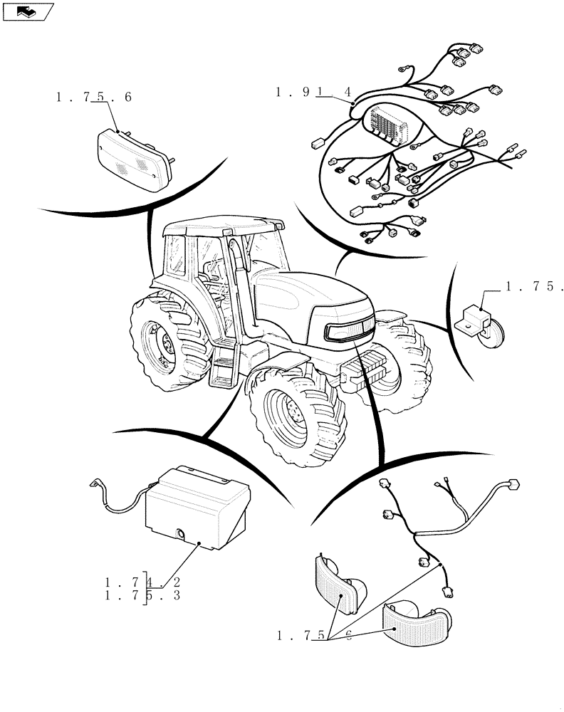 Схема запчастей Case IH PUMA 140 - (SEC. 06) - ELECTRICAL (00) - GENERAL