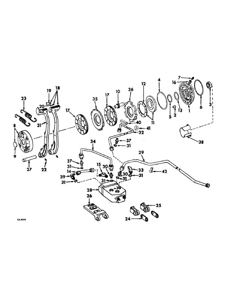 Схема запчастей Case IH 826 - (04-02) - BRAKES, BRAKES AND CONNECTIONS (5.1) - BRAKES
