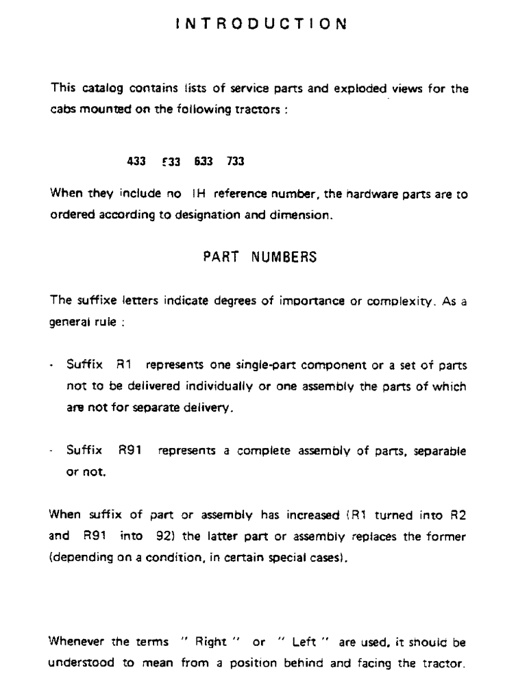 Схема запчастей Case IH 433 - (03) - INTRODUCTION (00) - PICTORIAL INDEX