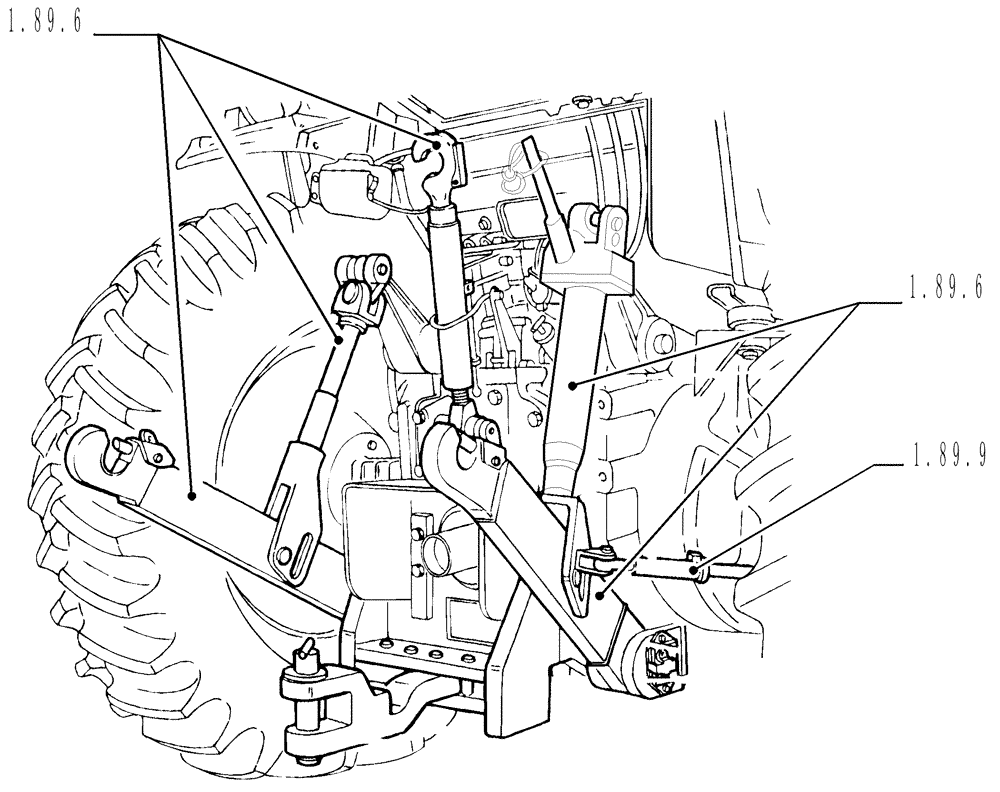 Схема запчастей Case IH JX90 - (SEC. 09) - LINKAGE (00) - GENERAL