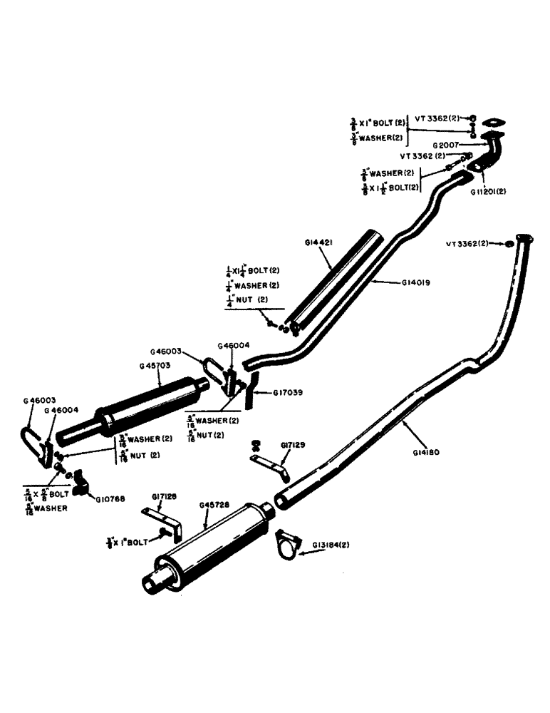 Схема запчастей Case IH 500B-SERIES - (015) - UNDERNEATH MUFFLER AND EXHAUST, 500B SERIES AND 600B SERIES (02) - ENGINE