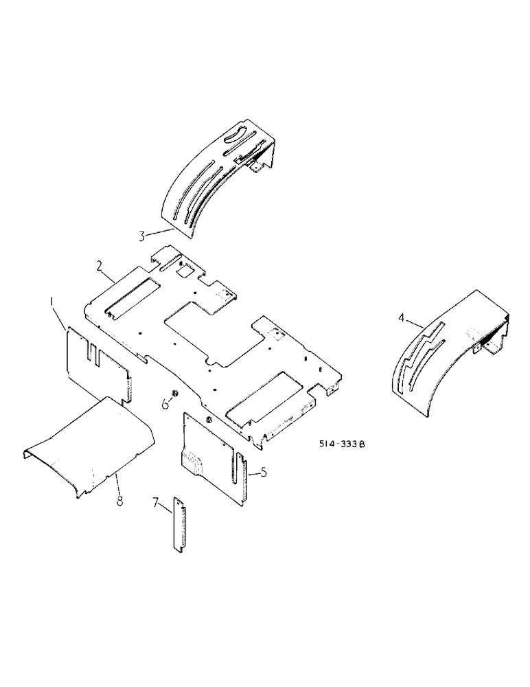 Схема запчастей Case IH 484 - (13-03) - SUPERSTRUCTURE, REAR PANELS, Z PATTERN SHIFT (05) - SUPERSTRUCTURE
