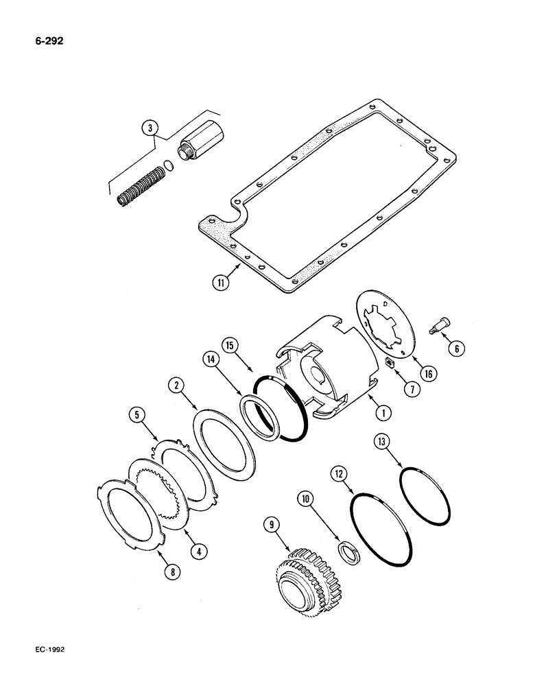 Схема запчастей Case IH 585 - (6-292) - TORQUE AMPLIFIER HEAVY DUTY, UPDATE PACKAGE (06) - POWER TRAIN