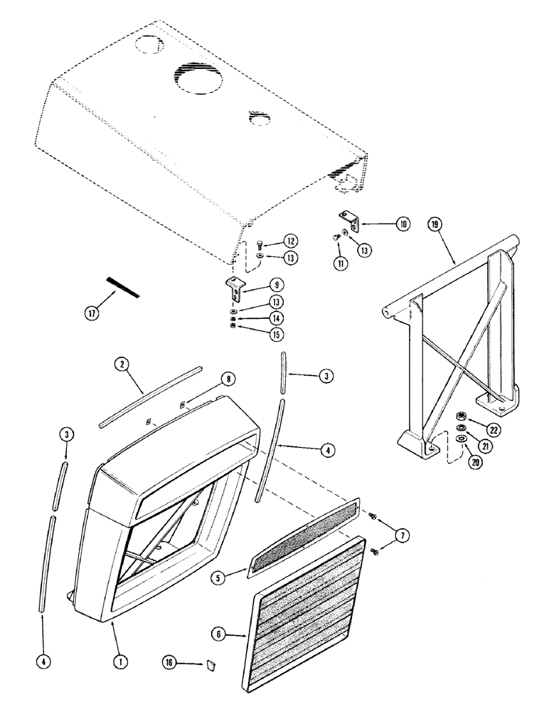 Схема запчастей Case IH 870 - (270) - GRILLE (09) - CHASSIS/ATTACHMENTS