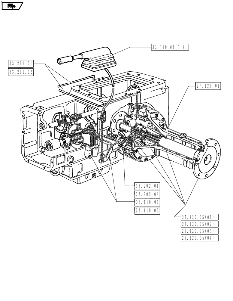 Схема запчастей Case IH MAGNUM 190 - (00.000.27) - PICTORIAL INDEX - REAR DRIVE AXLE (00) - GENERAL & PICTORIAL INDEX