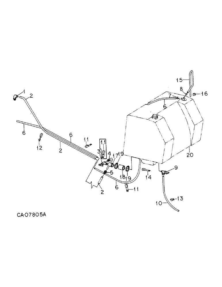 Схема запчастей Case IH 5488 - (12-03) - POWER, FUEL PIPES AND CONNECTIONS, TRACTORS WITHOUT AUXILIARY FUEL TANK Power