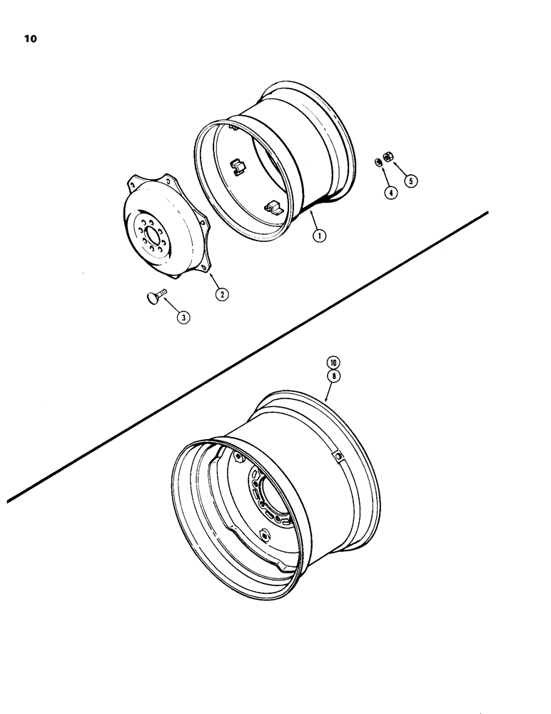 Схема запчастей Case IH 885 - (10) - REAR WHEELS - 885 CALIFORNIA ORCHARD (06) - POWER TRAIN