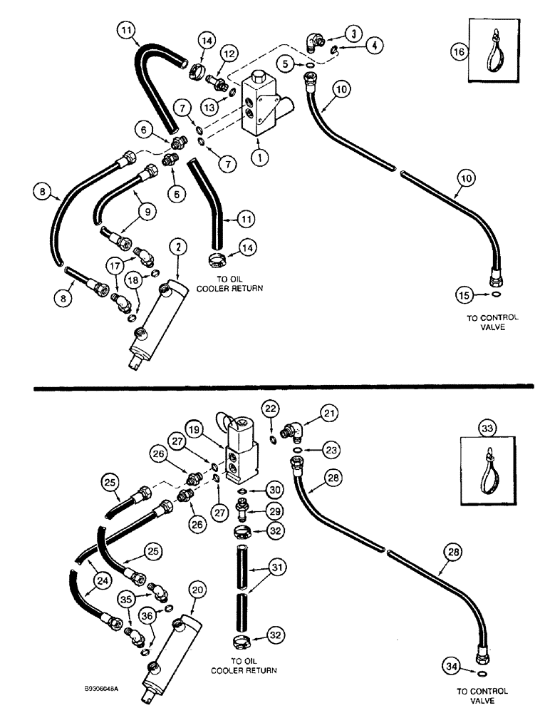 Схема запчастей Case IH 1666 - (8-64) - SEPARATOR CLUTCH SYSTEM, CONTROL CONCEPTS, MODULAR CONTROLS (07) - HYDRAULICS