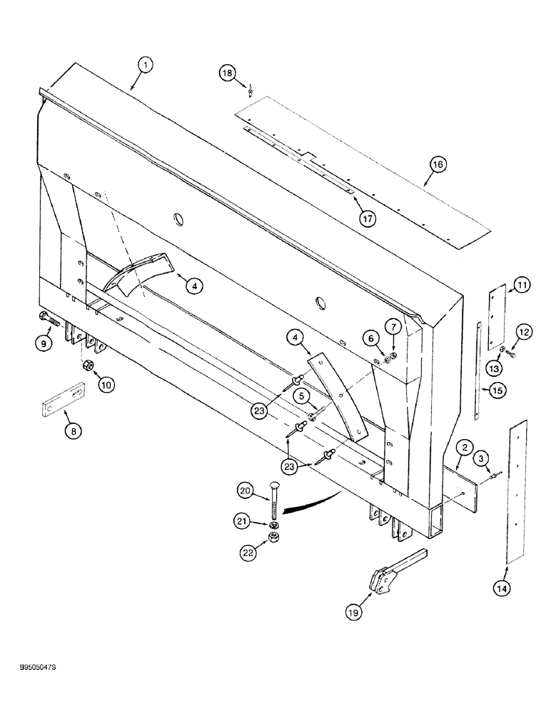 Схема запчастей Case IH 1640 - (09-03) - HEADER PIVOT SUPPORT, FOR 1600 COMBINES (09) - CHASSIS